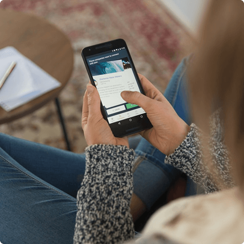 Person using phone to apply for NDIS